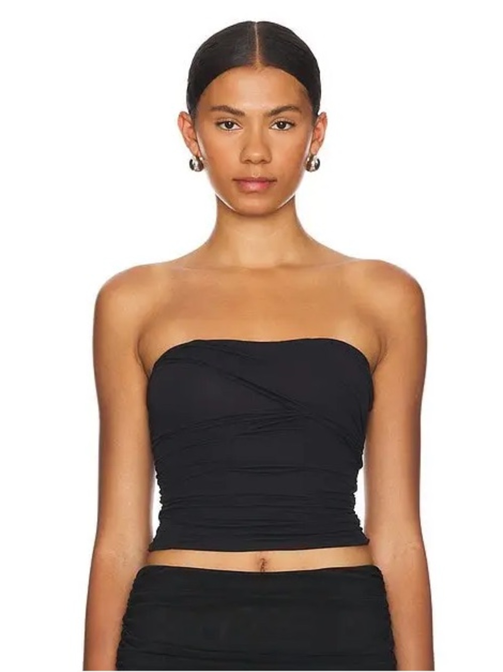 RARE INDAH Niko Ruched Top in Black
